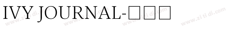 IVY JOURNAL字体转换